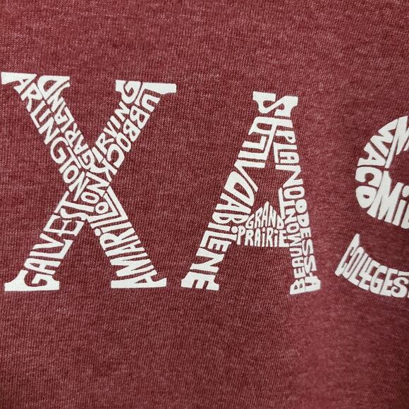 L.A.Pop Art NWT Texas cities written out graphic short sleeve t-shirt men's sz L - Picture 6 of 8